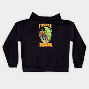 flower power black beautyfull Kids Hoodie